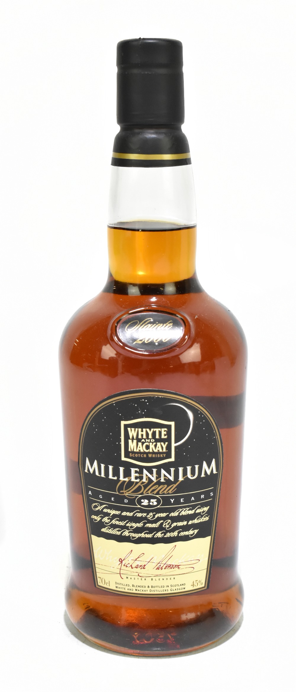 WHISKY; a single bottle of Whyte and Mackay Millennium Aged 25 Years Blended Scotch Whisky, 70cl