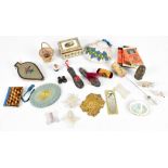 A collection of 19th century and later sewing and collectors' items to include a Tunbridgeware