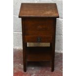 A 1930s walnut Sutherland table together with a Victorian carved walnut chair, an oak sewing table