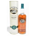 WHISKY; a single bottle of Bowmore Islay Single Malt Scotch Whisky aged 12 years, 1 litre, 43%,