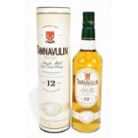 WHISKY; a single bottle of Tamnavulin Aged 12 Years Single Malt Rare Scotch Whisky, 70cl 40%, in