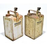 Two Valor vintage oil/paraffin cans with integral nozzles, screw caps and both inscribed with