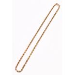 A 9ct yellow gold chain, length 51cm, approx 29.4g.