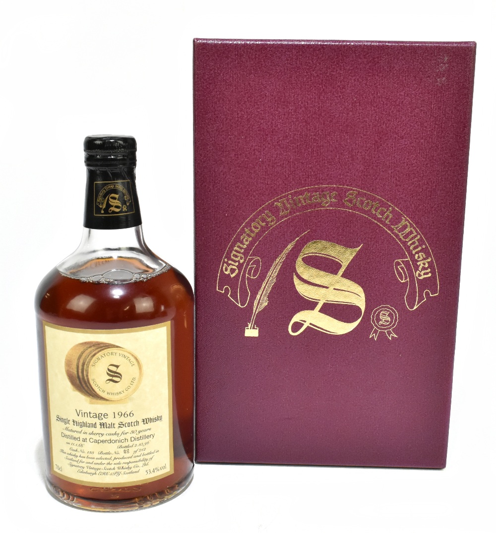 WHISKY; a single bottle of Signatory Vintage 1966 Caperdonich 30 Years Old Single Highland Malt