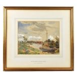 JAMES AUMONIER (1832-1911); watercolour, 'The River Waveney, at Beccles-Suffolk', signed lower left,