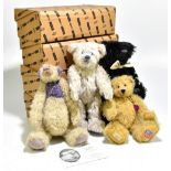 DEAN'S; four bears comprising Tenby, a limited edition bear by Jill Baxter, number 104, USA bear,