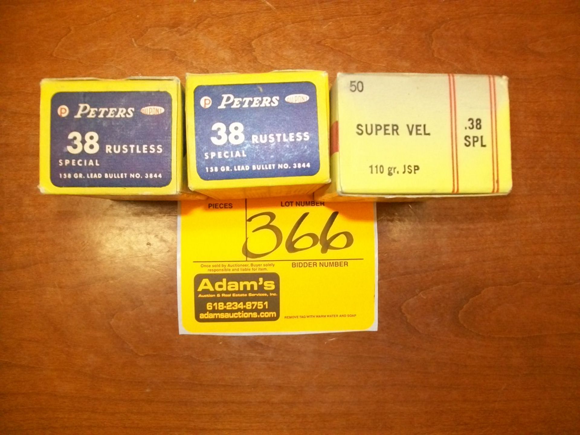(2) PETERS 38 SPECIAL, (1) SUPER VEL. .38 SPECIAL