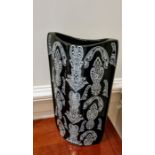 Vase with abstract tribal motif.