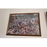 Pieter Bruegel, the younger, Flemish fair, framed print,