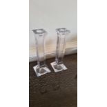 Crystal glass candlesticks, modern,