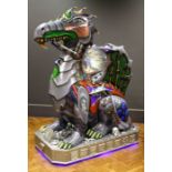 Full Size Cyber-Dragon ,After Tim Hobbis (Dr Who, His Dark Materials ) A fibre glass dragon ' Cyber-