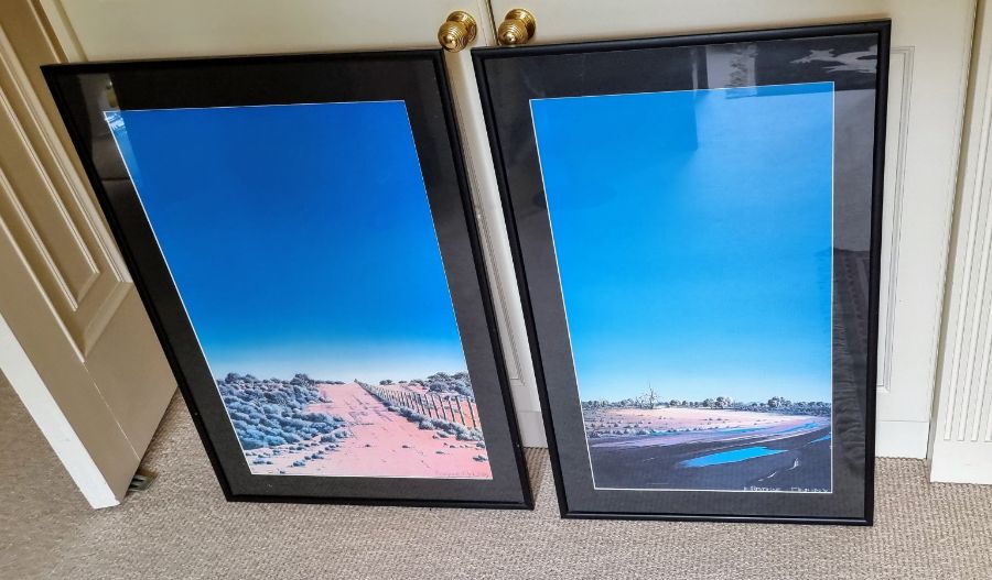 Roxanne Minchin. 2 prints framed and glazed.