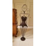 Stylish metal mannequin,freestanding, painted metal.