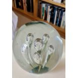Large glass decorative paperweight