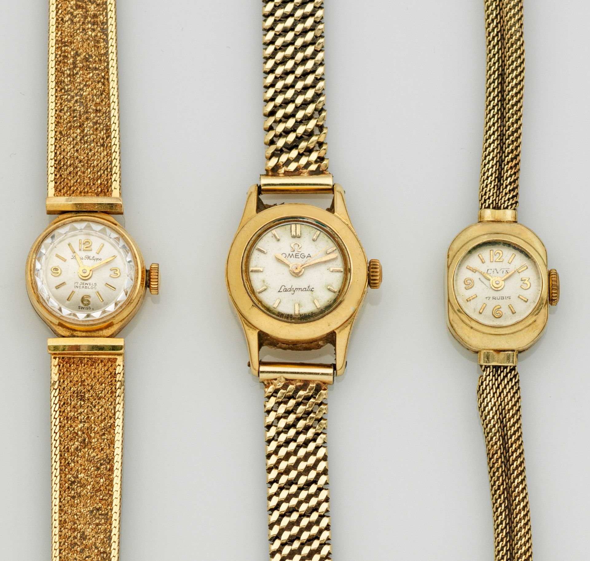 Drei Damenarmbanduhren aus den 50er Jahren