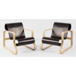 Paar "Paimio" Sessel nach einem Entwurf von Alvar Aalto