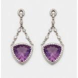 Paar extravagante Amethyst-Chandeliers