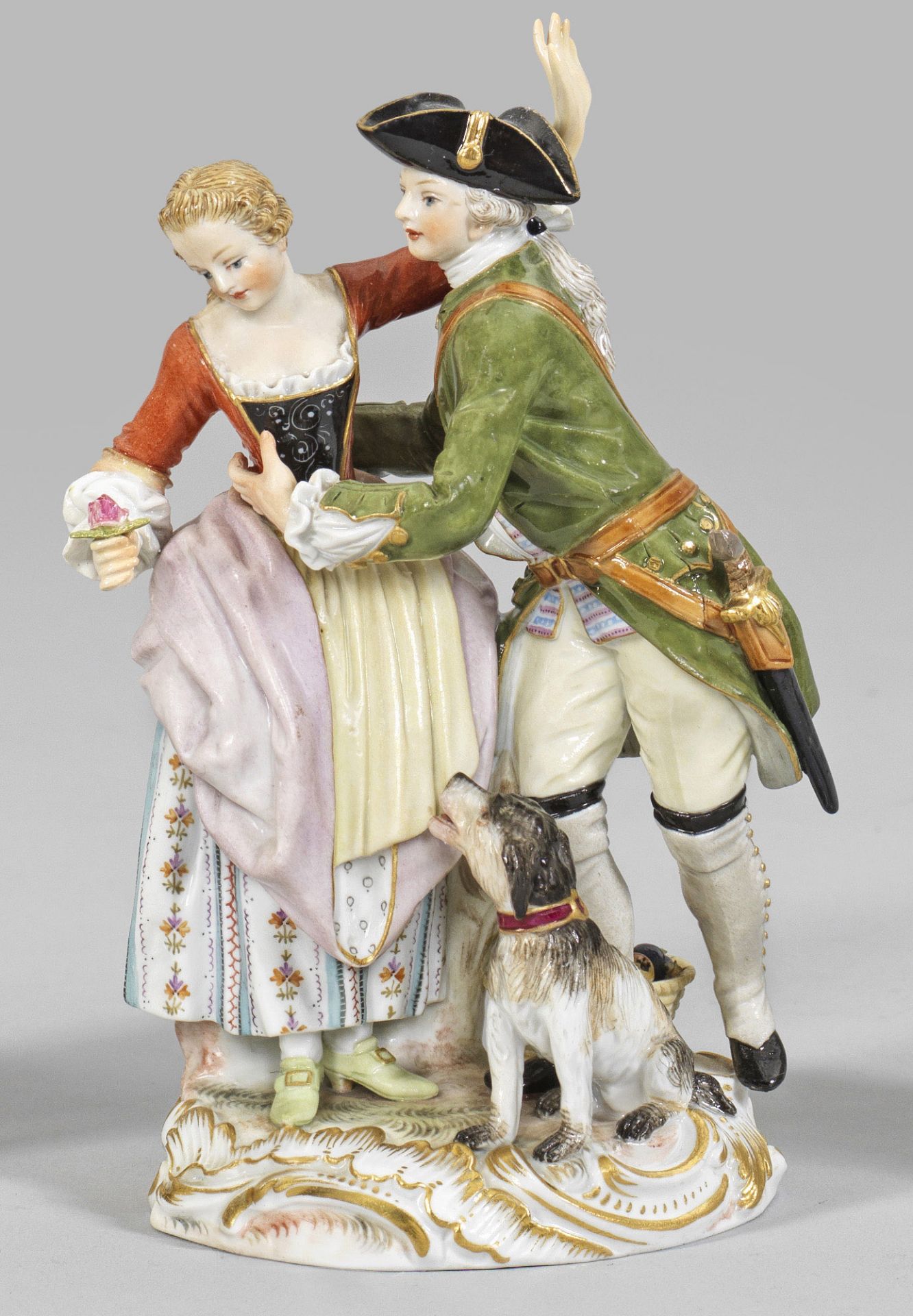 Galantes Paar mit Hund als Allegorie des Herbstes