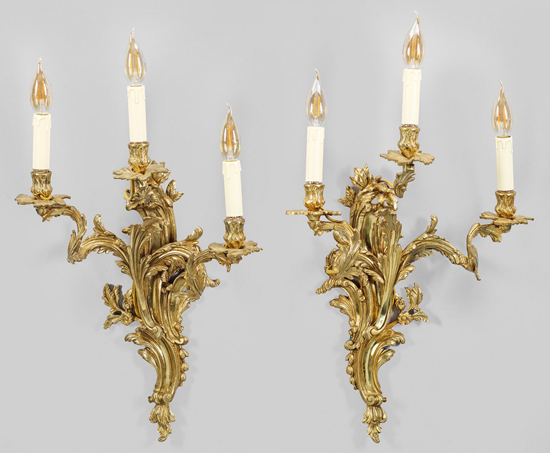 Paar Louis XV-Wandappliken