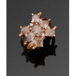 Extravaganter Natural Fancy-Pink-Brown-Ring