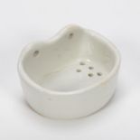 RMS CARPATHIA, SALVAGED WHITE PORCELAIN SOAP DISH