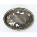 RMS CARPATHIA, SALVAGED SILVERPLATE SERVING DISH