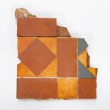 RMS CARPATHIA, SALVAGED LARGE TILE FLOOR FRAGMENT