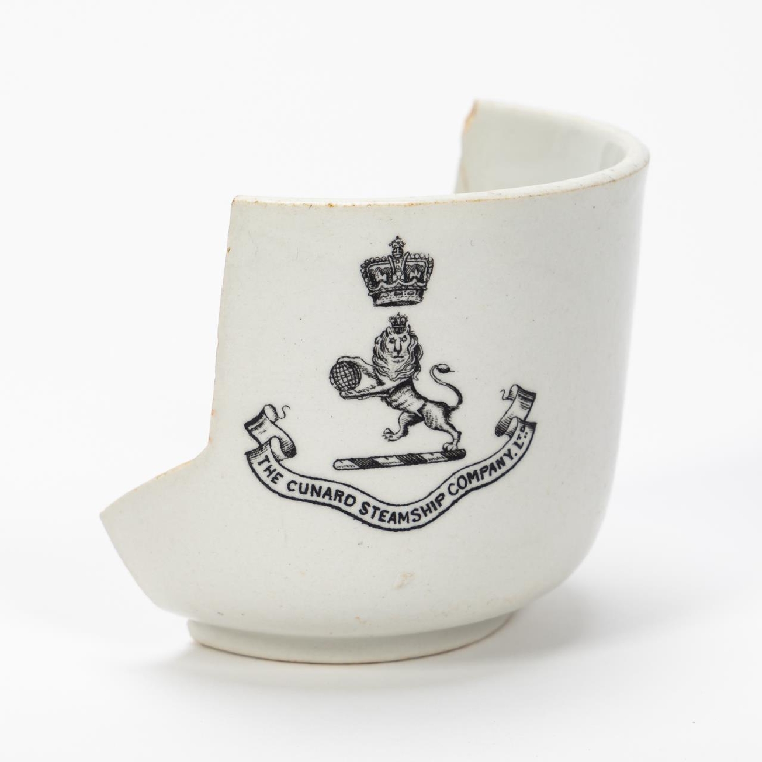 RMS CARPATHIA, SALVAGED PARTIAL THIRD CLASS CUP