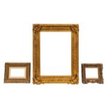 3 PCS, GILTWOOD PAINTING OR MIRROR FRAMES