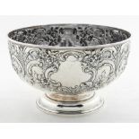 VICTORIAN HARRIS BROS. STERLING SILVER PUNCH BOWL