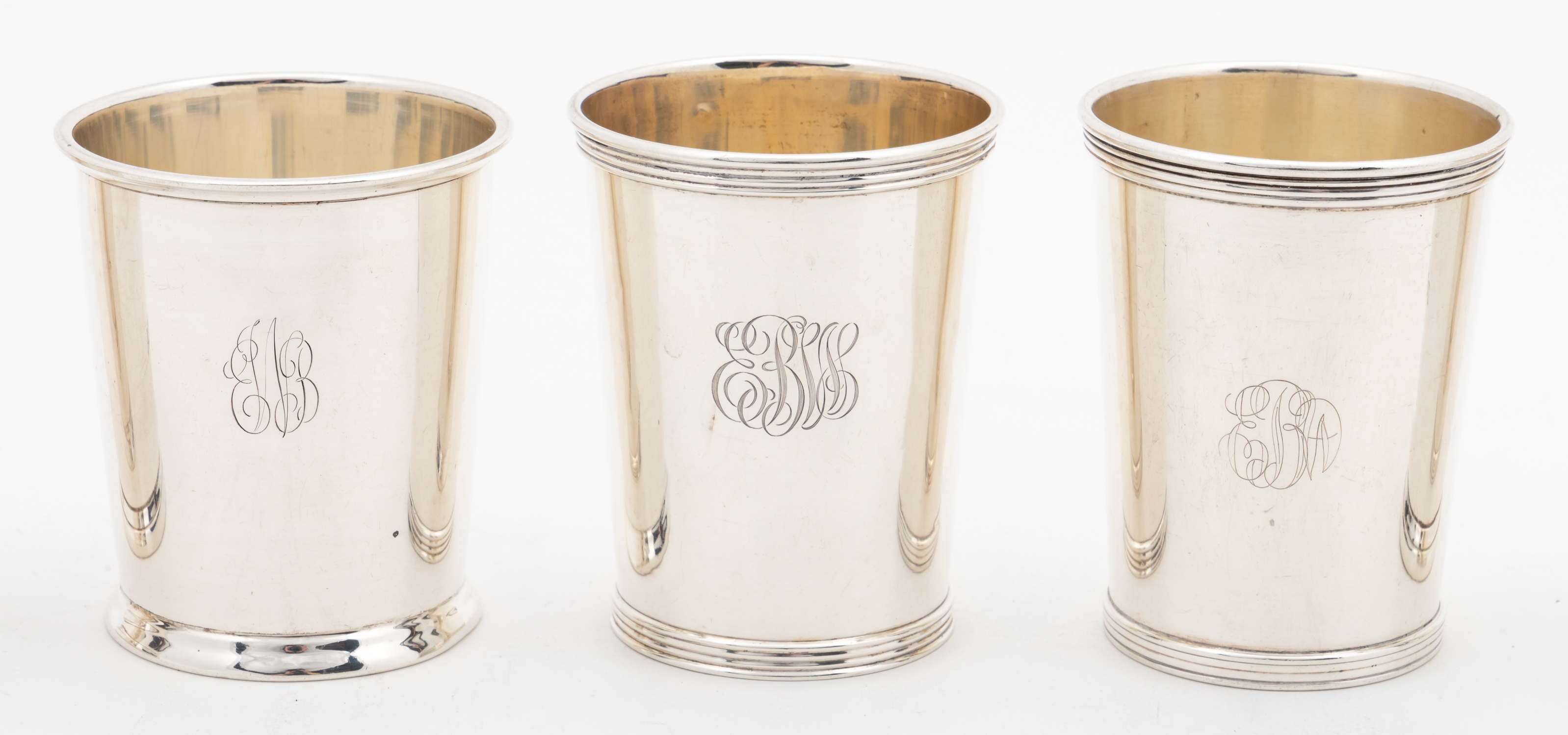 FIVE AMERICAN STERLING SILVER MINT JULEP CUPS - Image 5 of 9