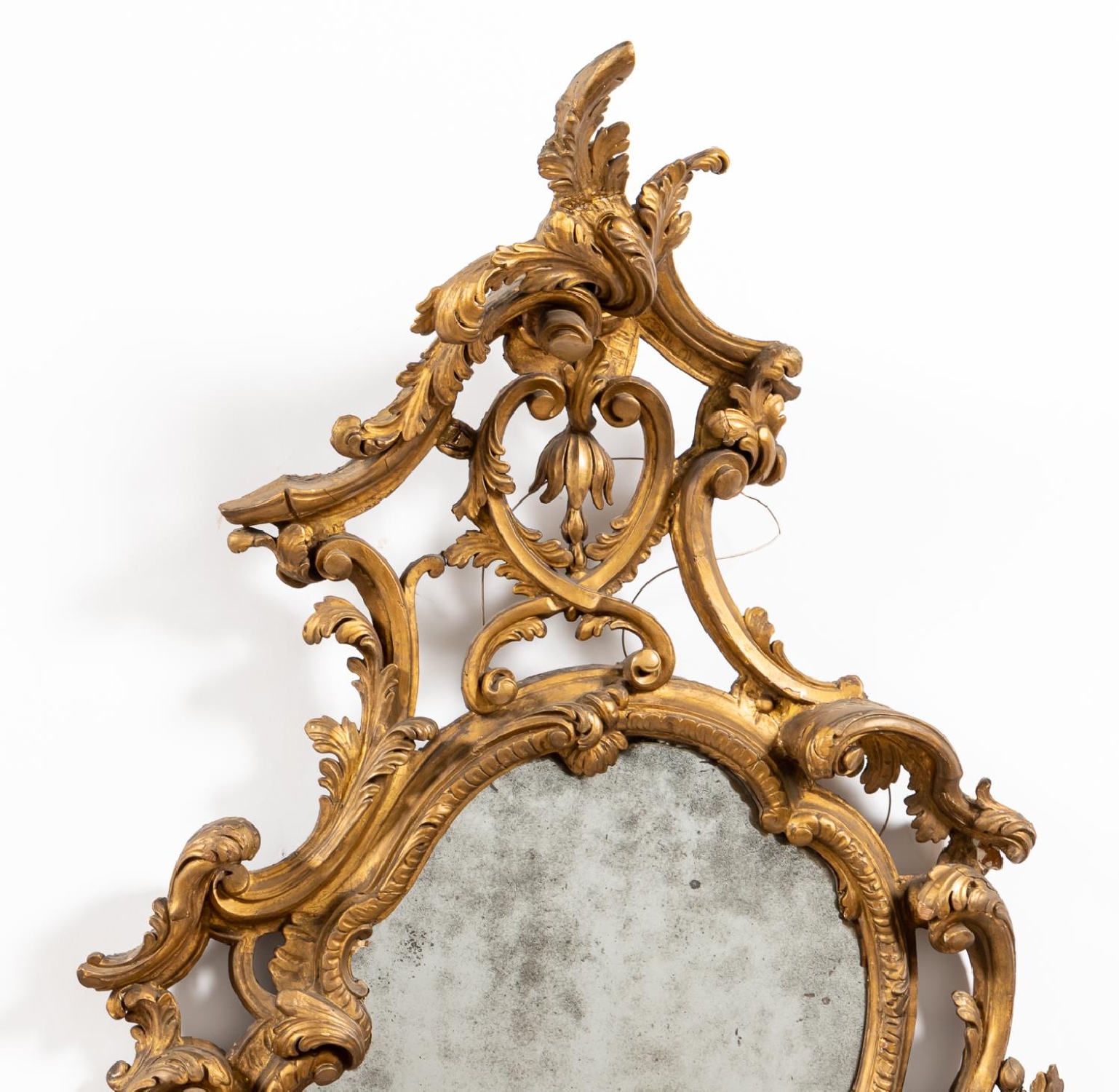 19TH C. ITALIAN ROCOCO STYLE GILTWOOD MIRROR - Image 3 of 4