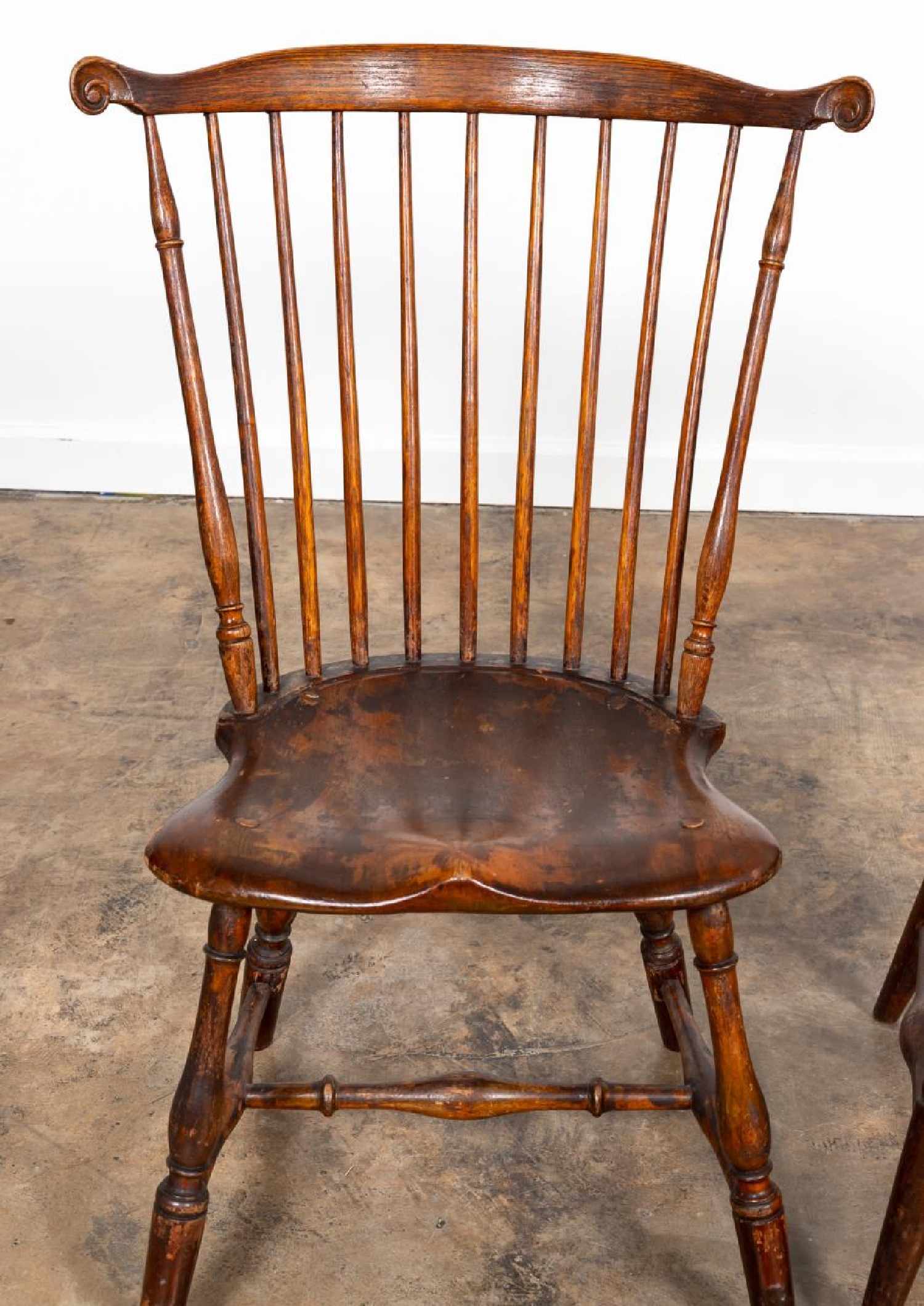 TWO WINDSOR SIDE CHAIRS, ONE WALLACE NUTTING - Image 7 of 9