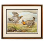 BASIL EDE, GREATER PRAIRIE CHICKEN, LITHOGRAPH