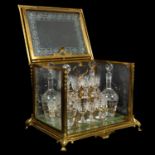 20PC FRENCH BRONZE & CRYSTAL CAVE A LIQUOR