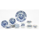 16 PCS, BLUE ONION PORCELAIN, INCLUDING MEISSEN