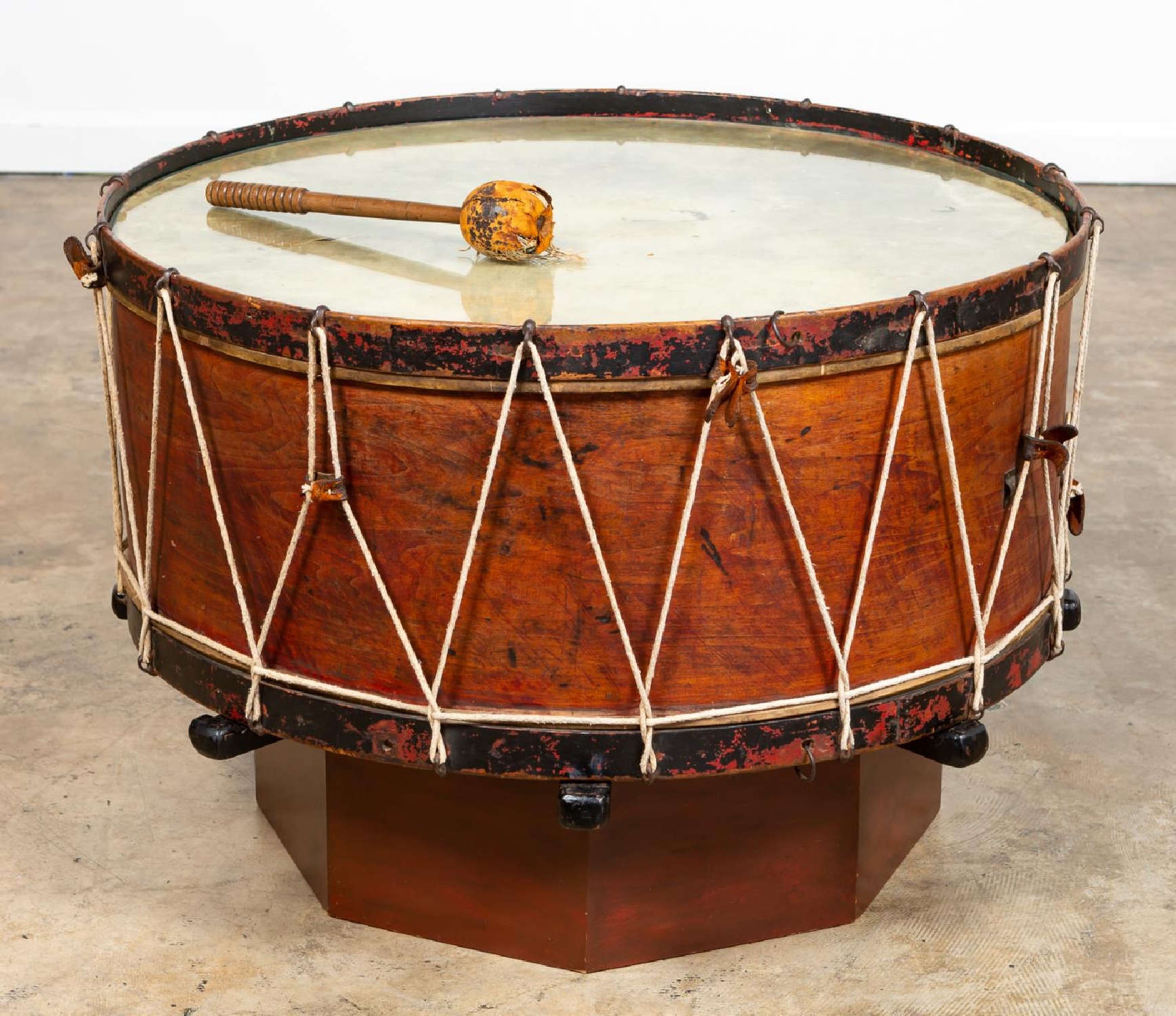 LARGE 19TH CENTURY DRUM FORM COFFEE TABLE