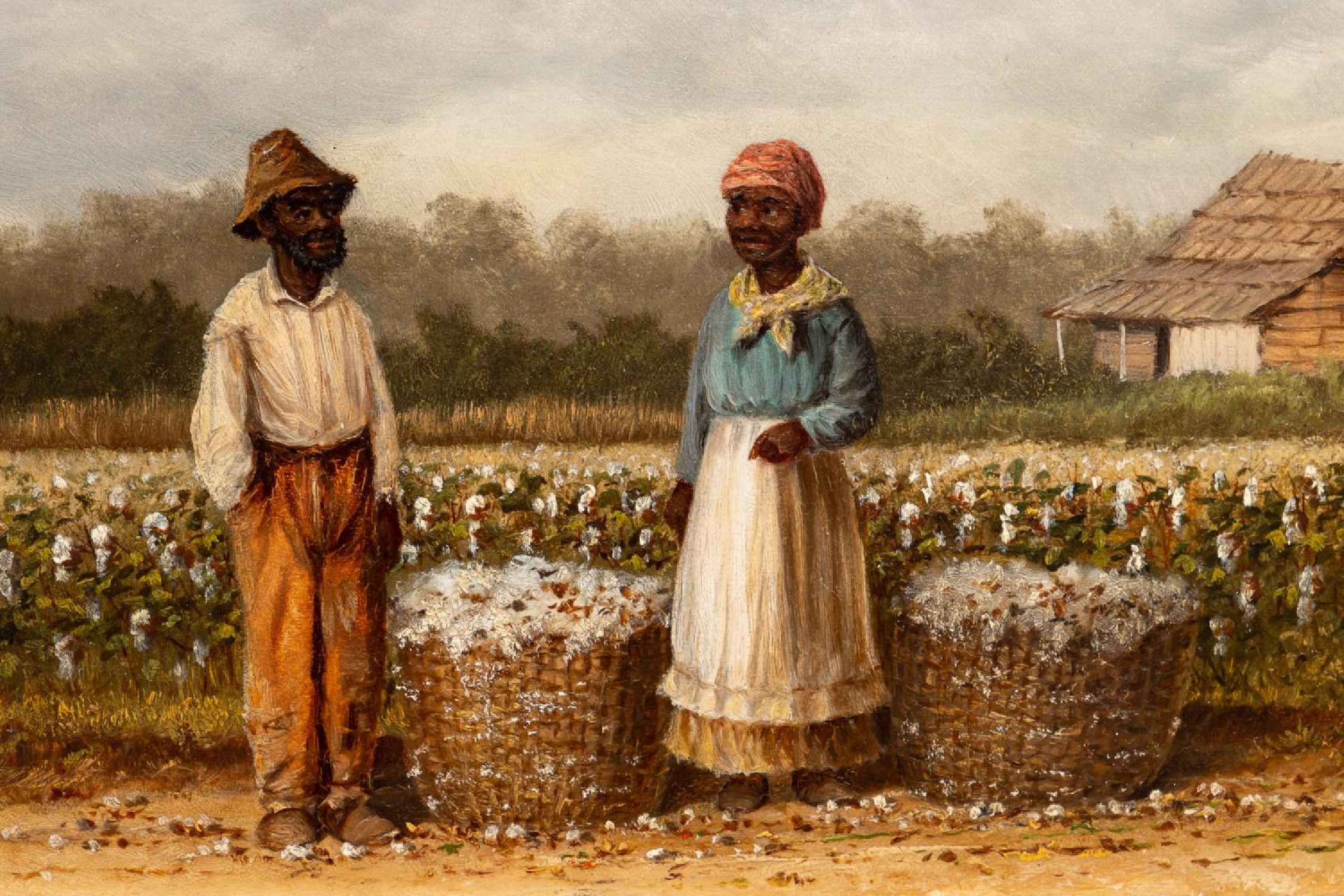 WILLIAM AIKEN WALKER, COTTON PICKERS AND CABIN - Image 5 of 7