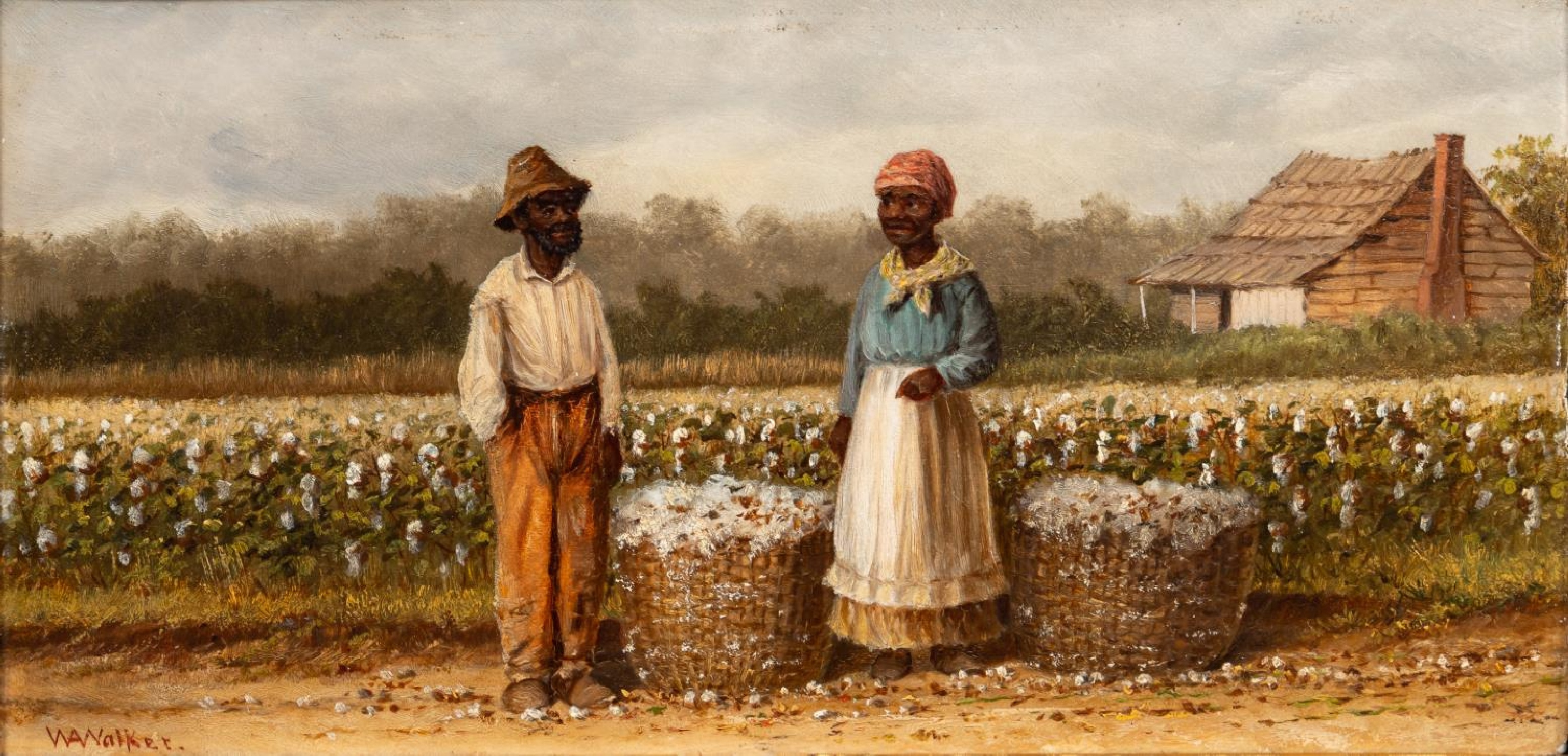 WILLIAM AIKEN WALKER, COTTON PICKERS AND CABIN - Image 7 of 7