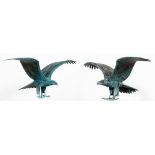 PAIR, BARRY NORLING, COPPER EAGLE SCULPTURES