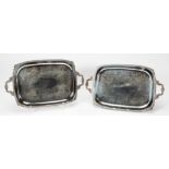 PAIR, SILVERPLATE SERVING TRAYS, THEODORE STARR