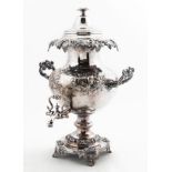 VICTORIAN SILVERPLATE HOT WATER URN