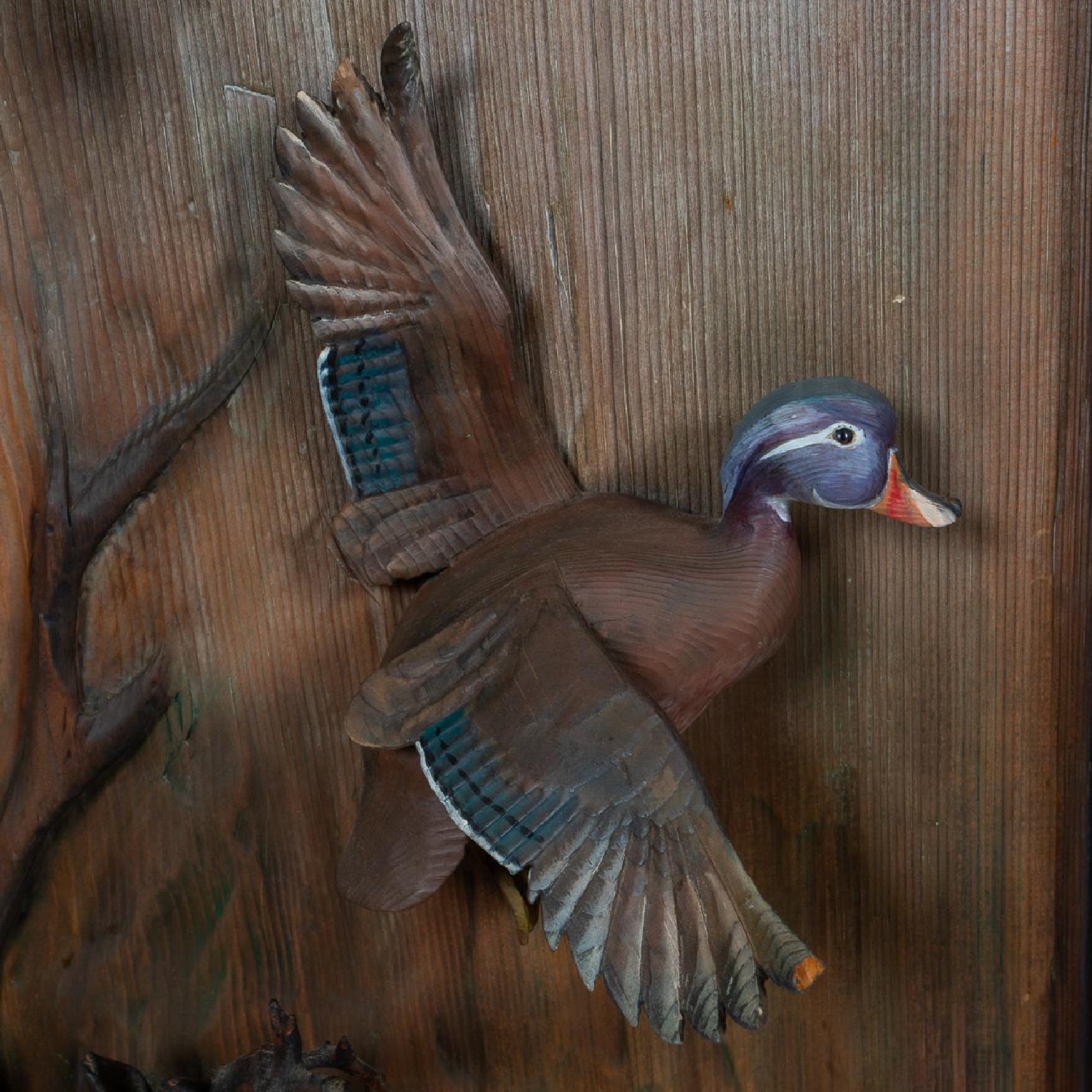 2 PCS, H.J. WAITE, HANGING DUCK DECOY CARVINGS - Image 2 of 6