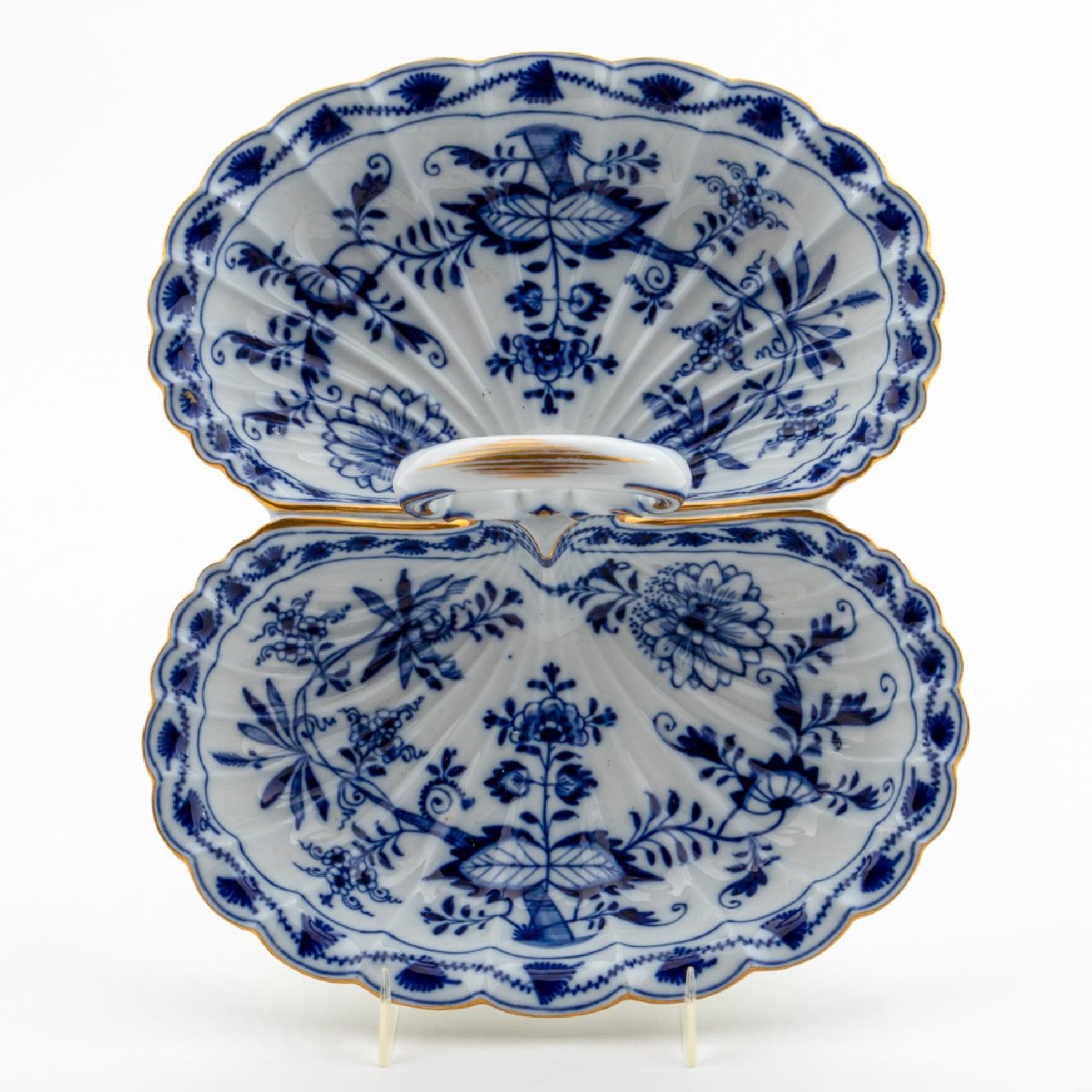 3 PCS, MEISSEN BLUE ONION SERVING DISHES - Image 6 of 7