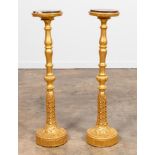 PAIR GILTWOOD NEOCLASSICAL STYLE TORCHIERES