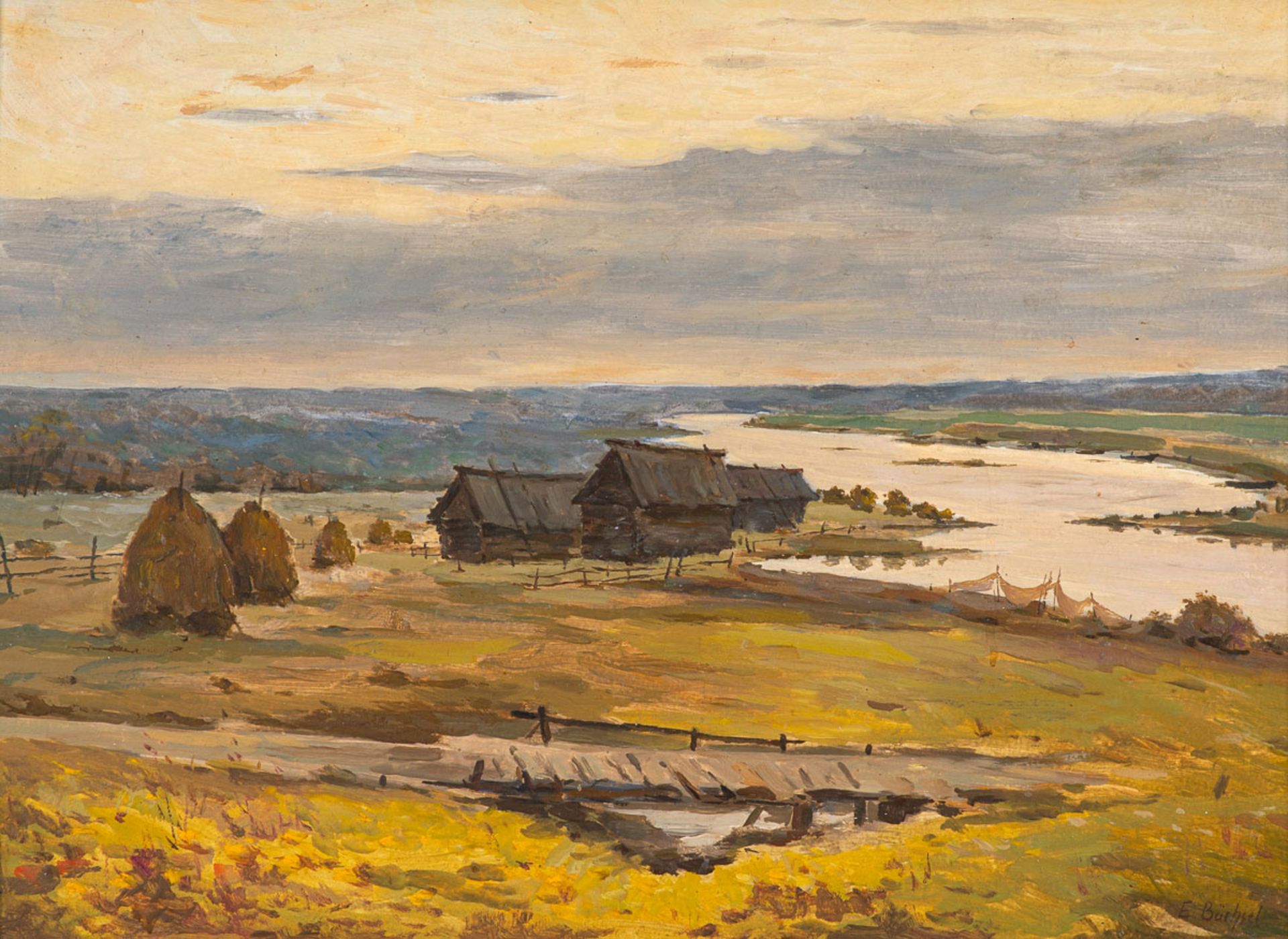 Elisabeth Büchsel – Flusslandschaft am Morgen.