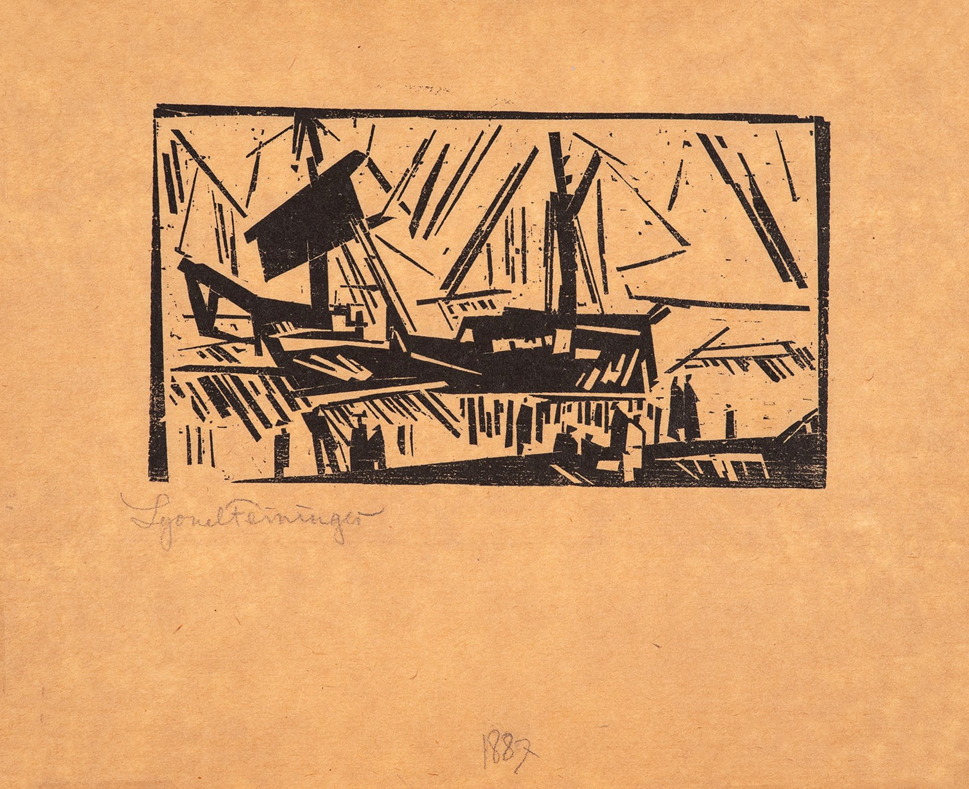 Lyonel Feininger – Wrack. gestrandetes Schiff.