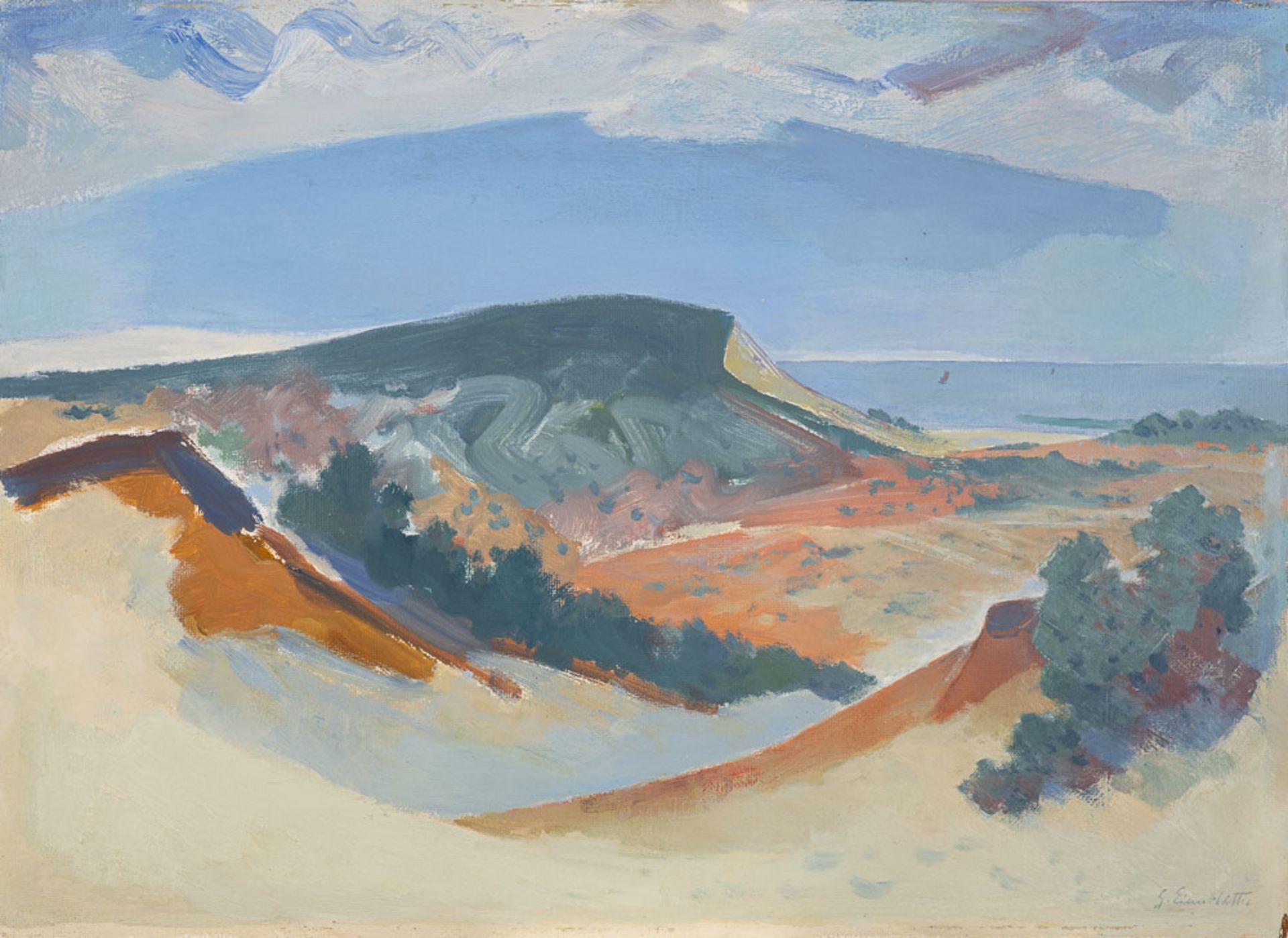 Gerhard Eisenblätter – Nehrungslandschaft bei Preil. 1930er Jahre.