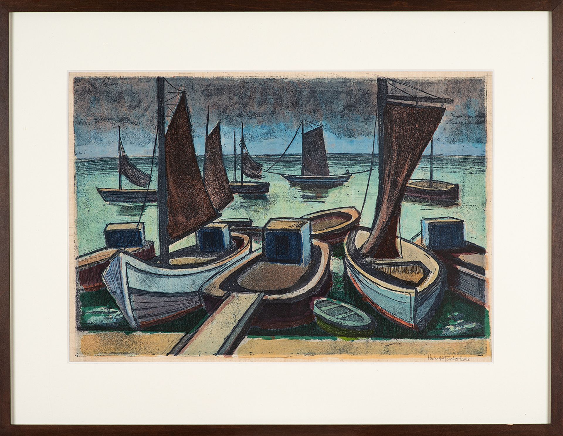 Herbert Tucholski – Fischerboote. 1958. - Image 2 of 4