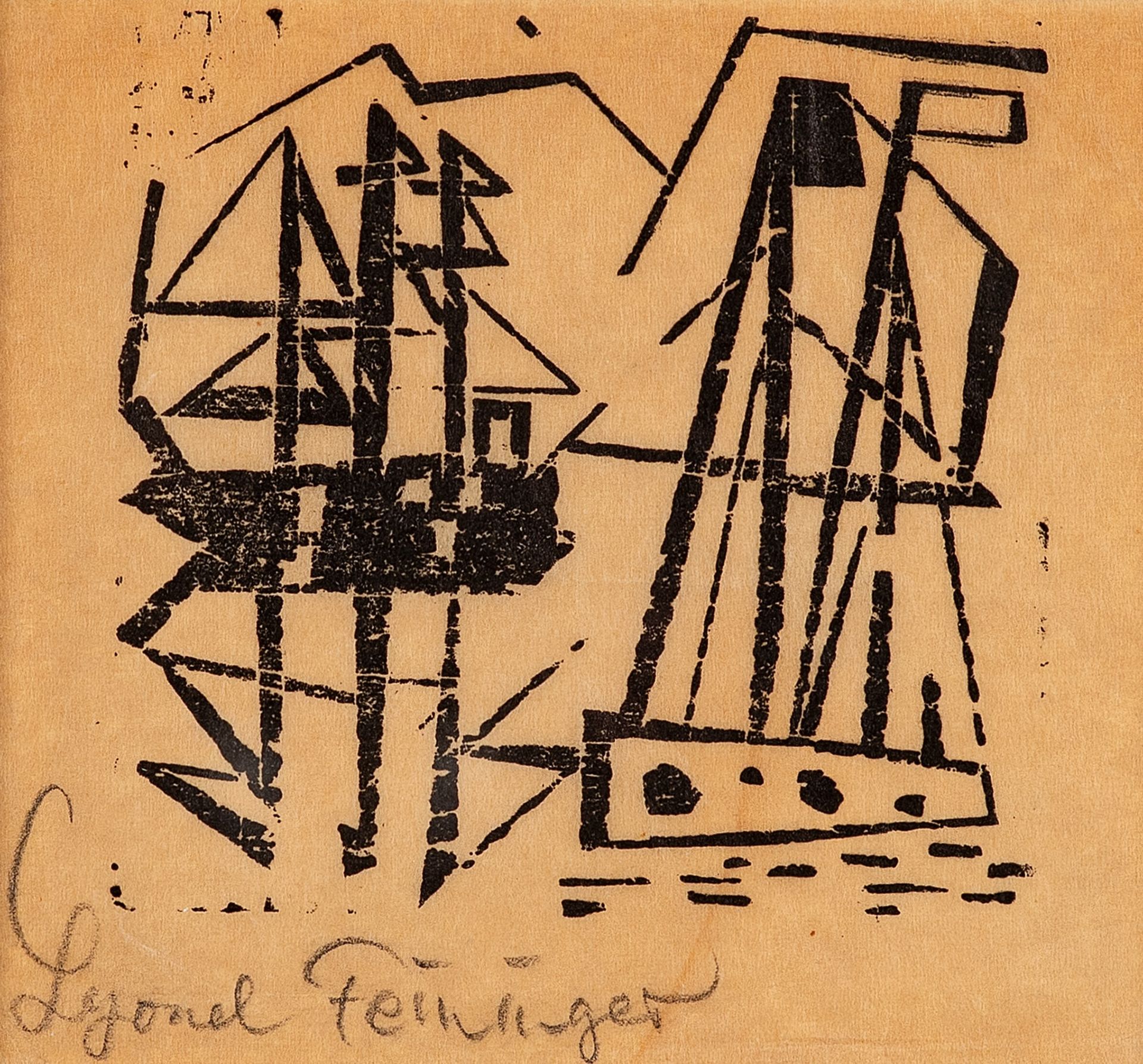 Lyonel Feininger – Schiffe mit Spiegelungen (Boats with Reflections).